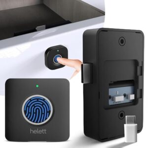 H41 Premium Digital Smart Wardrob lock for home Wardrobe&Almirah office Cabinets | Unlock with Finger Printer and E-Usb Key| Emergency Unlcok with External Power Bank|Zinc(1Year Warranty)Black