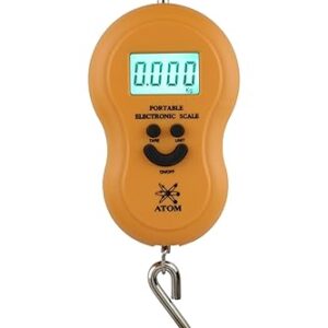 A 301 Electronic Digital Hanging Stainless Steel Hook Luggage Portable Scale with LCD Display for Industrial Fishing Factory Use Capacity 50Kg (Color may Vary)