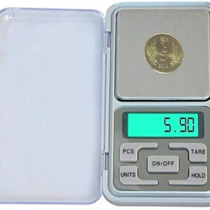 Jewellery Scale | Weight Scale | Digital Weight Machine | weight machine for gold | Electronic weighing machines for Jewellery 0.01G to 200G Small Weight Machine for Shop - Silver