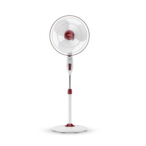 400mm Gatik Pro Pedestal Fan | 120 Ribs Guard Safety, Smooth Oscillation, Heavy Base For Stability, ISI Marked | 2 Year Warranty, (Wine Red)