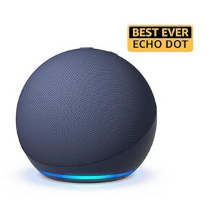 Echo Dot (5th Gen) | Smart speaker with Bigger sound, Motion Detection, Temperature Sensor, Alexa and Bluetooth| Blue