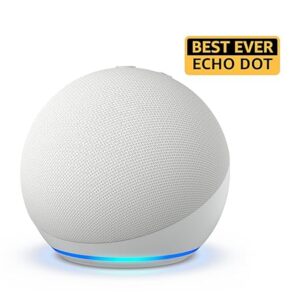 Echo Dot (5th Gen) | Smart speaker with Bigger sound, Motion Detection, Temperature Sensor, Alexa and Bluetooth| White