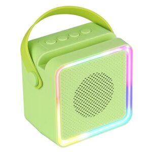 Portable Bluetooth Speaker, 8 Watts, Upto 7 Hours Playback, Passive Radiator, BTv5.3 | TWS | USB | mSD, RGB LED, Call Function, Compact Design, Carry Strap (Green)