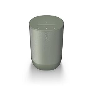 Wireless Portable Speaker with WiFi, Bluetooth, Amazon Alexa, 24-Hour Battery Life, Wireless Charging Base - Olive