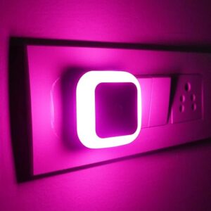 0.5W Led Plug in Smart Night Lamp with, Automatic Sensor -(Pink) Pack of 1