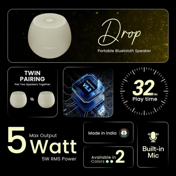 Bluetooth Wireless Speaker with Twin Pairing