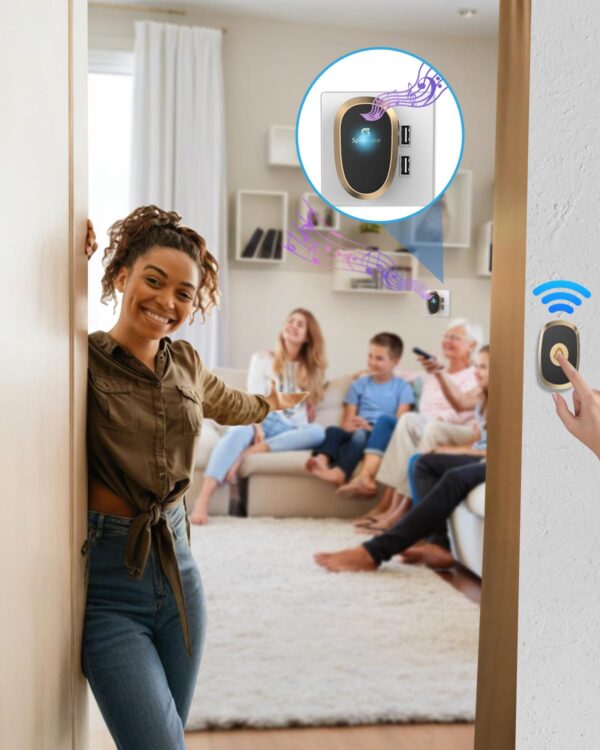 Spromoce Wireless Door Bell for Home