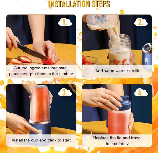 USB Rechargeable Smoothie Mini Juicer