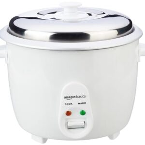 1.8 liter Electric Rice Cooker | Auto Cut-Off | Cooking Capacity of 750g | Stainless Steel Lid | Non-Stick Coating (White)