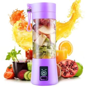 Portable Blender, USB And Rechargeable Mini Juicer Blender,Electric Bottle Grinder Mixer, Personal Size for Juices, Shakes and Smoothies,Fruit Juicer Machine (Multi Colour)