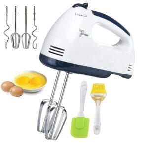 180 W 2021 Edition Electric Beater High Speed Hand Mixer Egg Beater for Cake Making and Whipping Cream with 7 Speed Control (White) with Free Spatula and Oil Brush