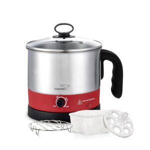 1.2 Litre Multipurpose Electric Kettle| 600 W|Kettle for Boiling Milk, Tea, Coffee, Cooking Eggs|360° Rotating Base,Auto Cut-off,Overheat & Dry Boil Protection|1 Year Coverage by V-Guard