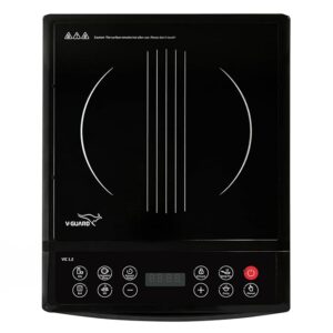1.2 Induction Cooktop | 1200 Watt Electric Induction Cooker With 7 Power Levels|Temperature Control | Push Button| Auto-Cutoff | Elegant Crystal Glass Matte Finish - Black