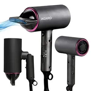 HD-1214 Premium Hair Dryer with 1400 Watts Motor, 3 Temperature Settings & Cool Shot Button- Black