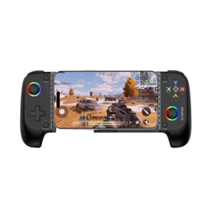 Deck Smartphone Gamepad with iPhone/Android, XBOX, HID & Keymap mode for Android | Bluetooth v5.0 | Dual Vibration motors | Magnetic Hall 3D Joysticks | RGB Lighting and Backlit Controls
