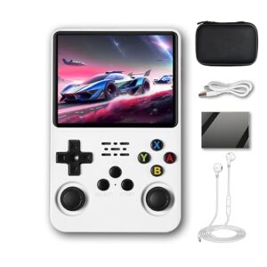 Handheld Game Console 3.5 inch Preinstalled Emulator System White 32GB+64GB