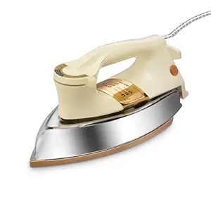 1000W Heavy Weight Dry Iron | Advance Soleplate And Anti-Bacterial German Coating Technology | Multiple Temperature Levels | 2 Yr Warranty 【Ivory】